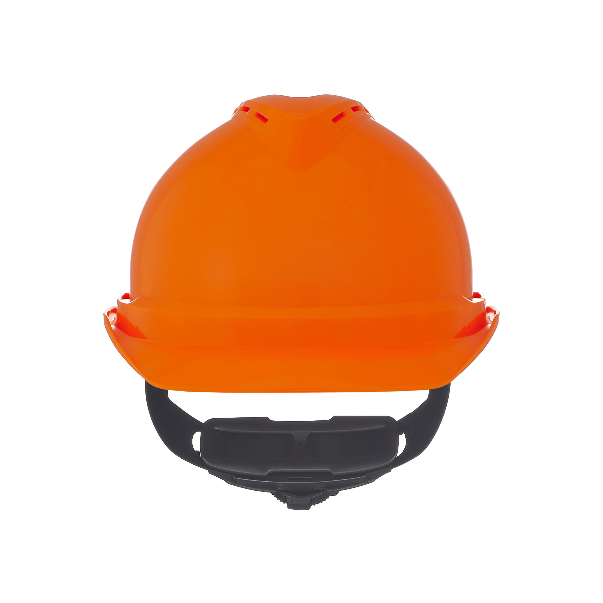 V-Gard 500 Cap, Hi-Viz Orange Vented, 4-Point Fas-Trac III